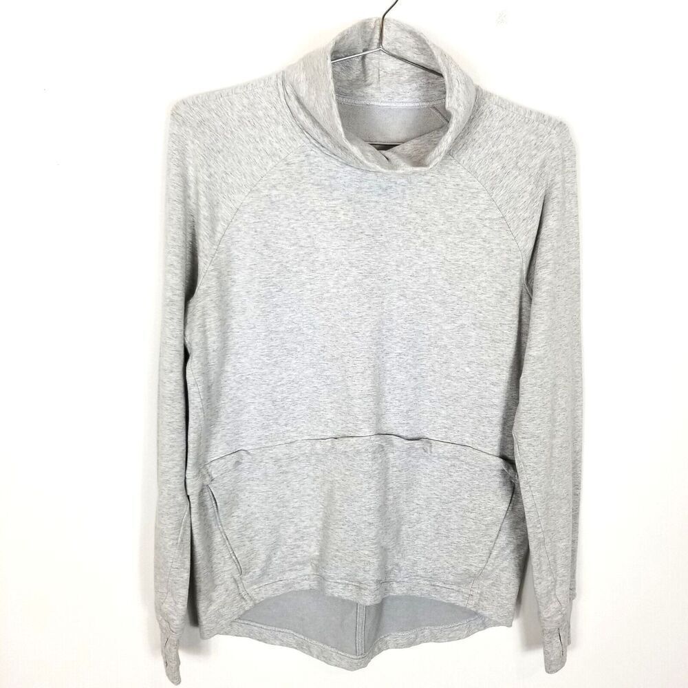 Lululemon Women ‎ Find Your Unwind Pullover Sweatshirt Sz 6 Gray Casual Athletic
